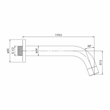 Излив для ванны IDDIS настенный (001SB00i63)