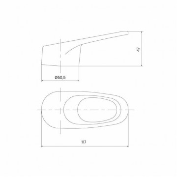 Ручка IDDIS для смесителя 35 мм хром (99435C49SM)