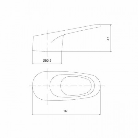 Ручка IDDIS для смесителя 35 мм хром (99435C49SM)