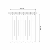 Штора для ванной IDDIS Base 200x240 см, Полиэстер (BD06P24i11)