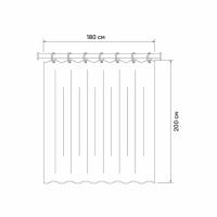 Штора для ванной IDDIS Base 200x180 см, Полиэстер, голубой (BR04P18i11)