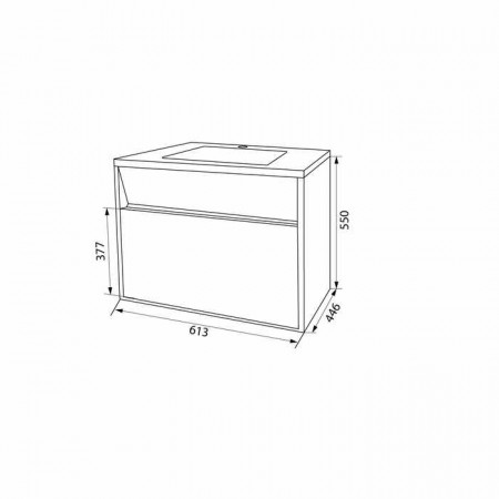 Тумба с умывальником IDDIS подвесная с ящиками белая Esper 60 см (ESP60W0i95K)