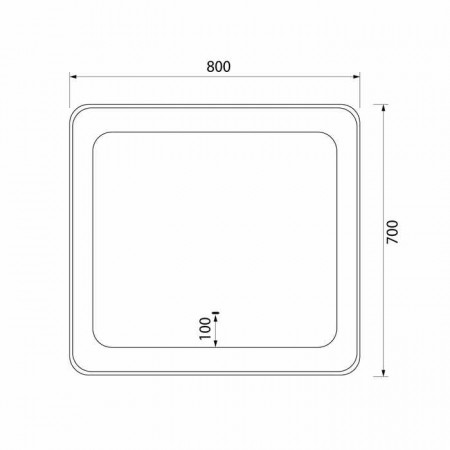 Зеркало IDDIS с подсветкой  Esper 80 см (ESP8000i98)