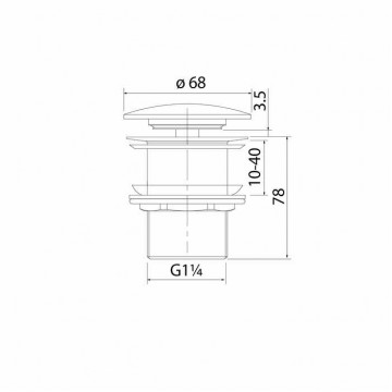 Выпуск для умывальника IDDIS без перелива Optima Home (OPHBM00i88)