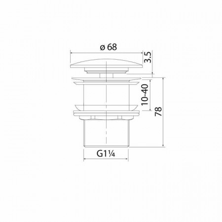 Выпуск для умывальника IDDIS без перелива Optima Home (OPHG000i88)