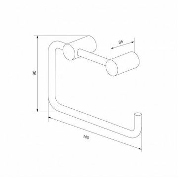 Держатель для туалетной бумаги без крышки IDDIS Petite, матовое золото (PETG000i43)