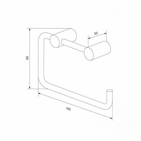 Держатель для туалетной бумаги без крышки IDDIS Petite, матовое золото (PETG000i43)