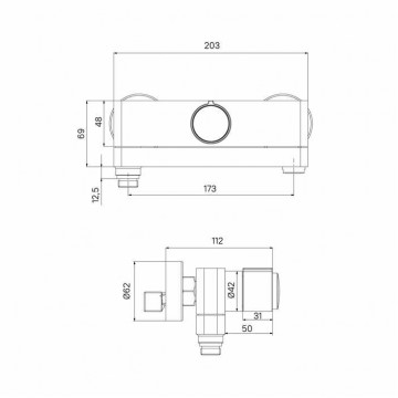 Смеситель IDDIS для ванны с управлением Push Control Slide (SLISBBTi02WA)