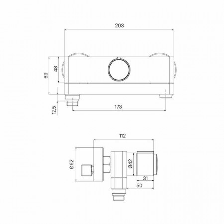 Смеситель IDDIS для ванны с управлением Push Control Slide (SLISBBTi02WA)